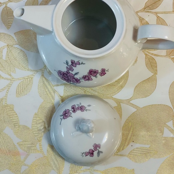 VTG SET OF 3 KAHLA PORCELAIN COFFEE TEAPOT WHITE  FLOWERS PATTERN GERMANY GDR - Picture 9 of 11